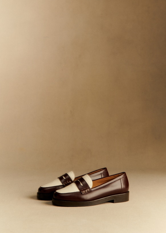 Andrea Loafers - Black Crocodile Print - Bovine leather - Sézane