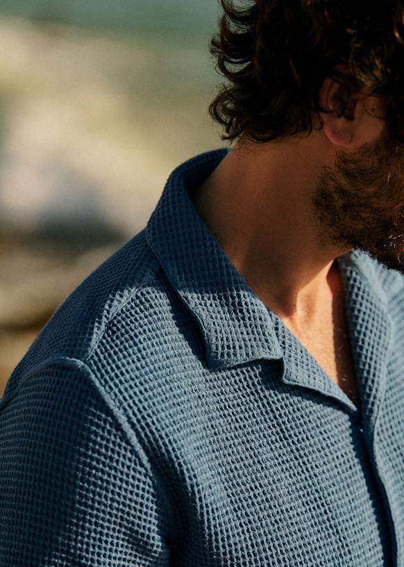 Holt Waffle Shirt - Green - Organic cotton - organic textile - Sézane