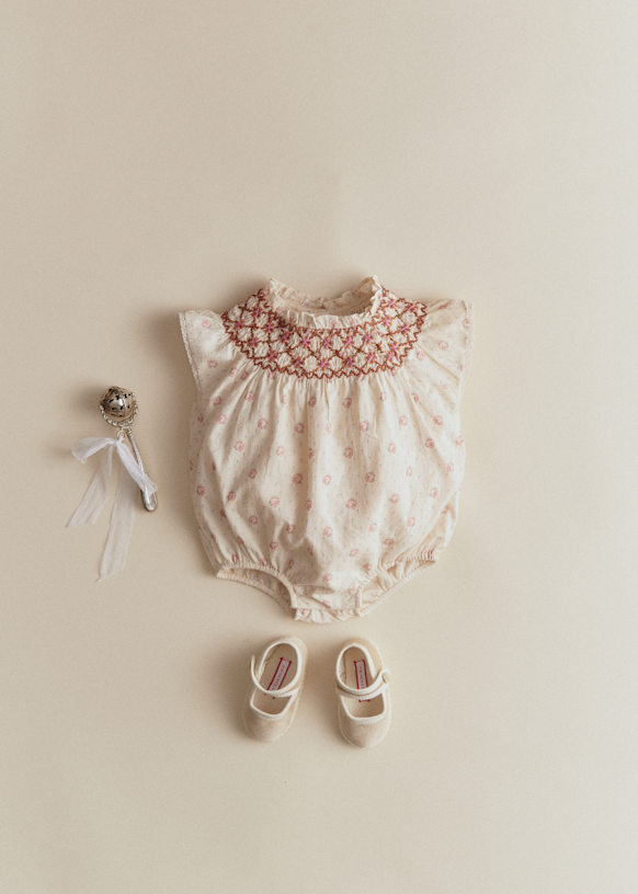 Barboteuse Mathilde - Imprimé Mini Roses