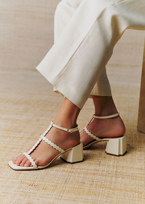 JOJO Sandals - CFM Souliers x Editions Sézane - Patent Cream