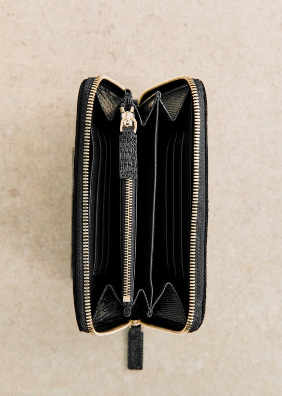 Victoria Wallet - Smooth Olive Green - Bovine leather - Sézane Victoria Wallet - Smooth Olive Green - Bovine leather - Sézane