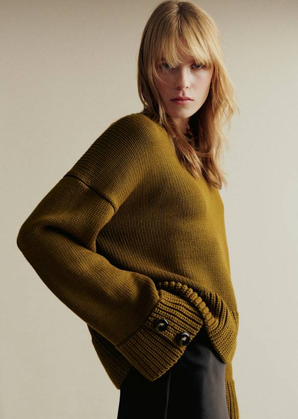 Sezane: Marin Sweater - Olive Green