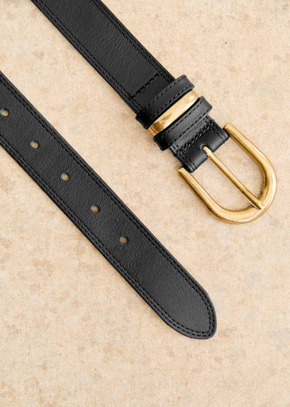 Taylor Belt - Black Heritage Leather - Vegetable-tanned  display picture 1