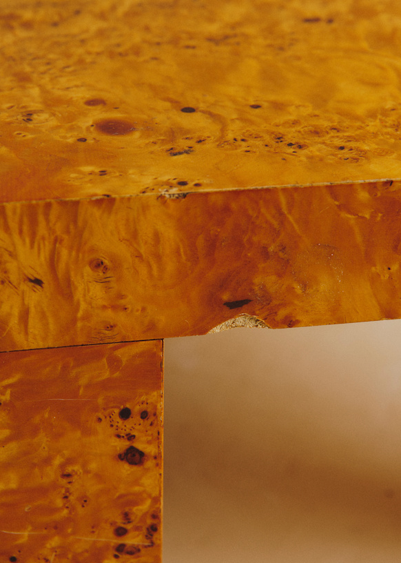Table basse in loupe d'orme