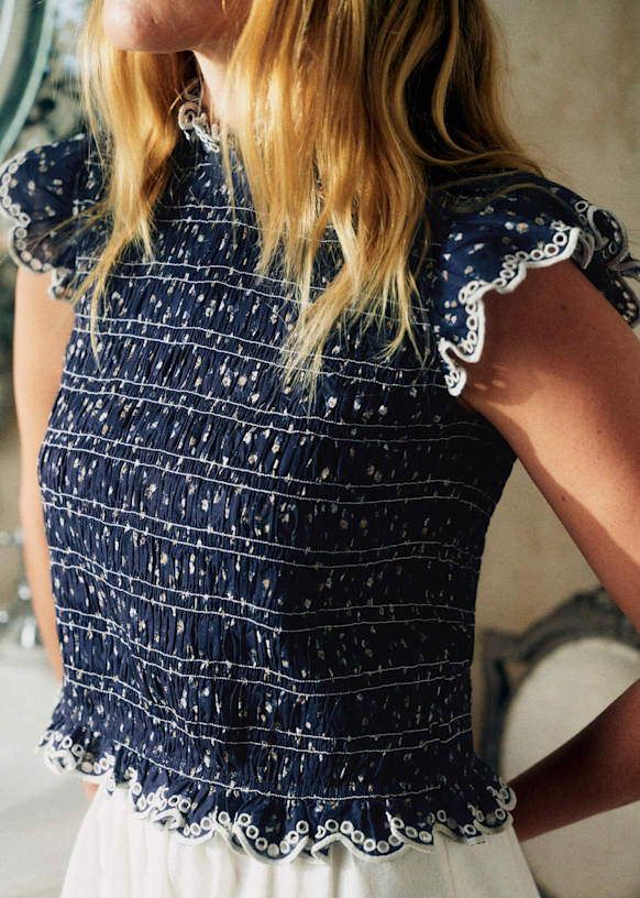 Liorane Blouse - Ecru - Organic Cotton - Sézane