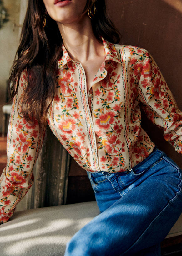 定番 Pierro Sézane - Cotton - print Bouquet Large - Shirt トップス