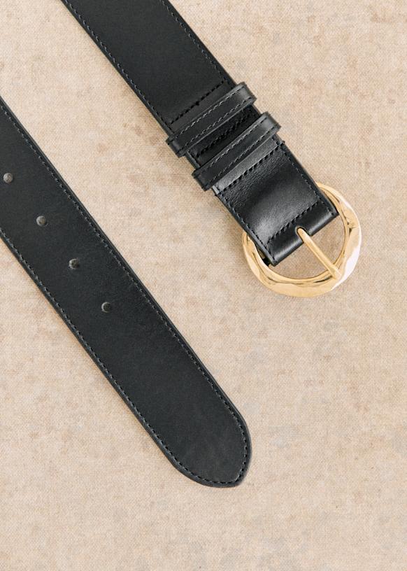 Arthur Belt - Glossy Black - Bovine leather - Sézane