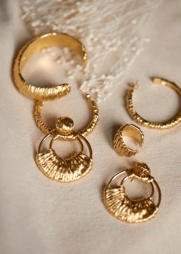 Joe earrings - Gold - 3 micron Gold-plated metal - Sézane