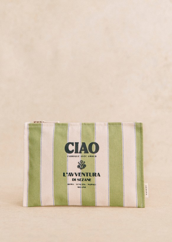 オーバーサイズフラットポーチ - Ciao - グリーン - リサイクル