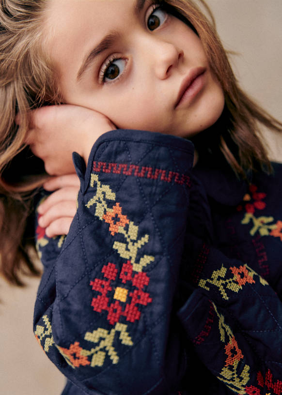 Abélia Jacket - Petit Sézane x Lucia Vergara - Marine Blue with