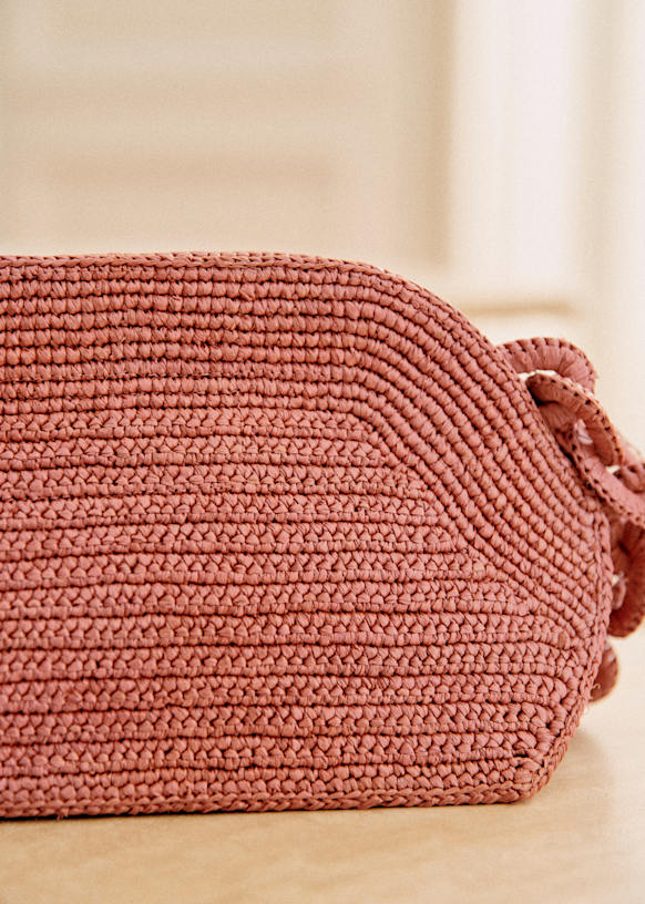 Isabelle Bag - Braided Blue raffia - Raffia - Sézane