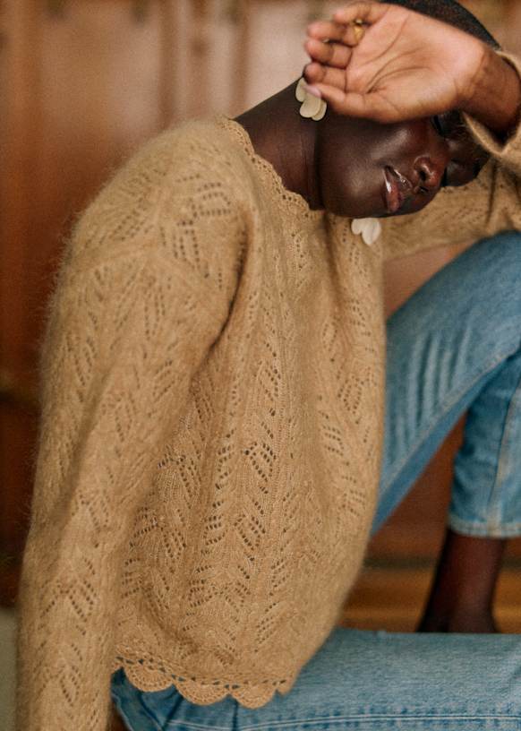 Louison セーター - ポーラーブルー - キッドモヘア - Sézane