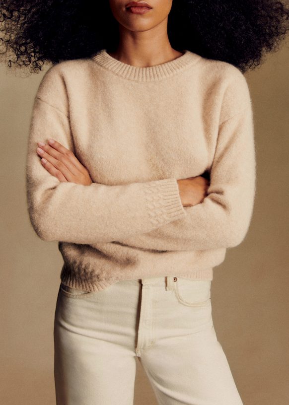 Sezane Amiel セーター アルパカ ニット 厚手 ベージュ セザンヌ Amiel Jumper - Dark Grey - Baby Alpaca - Sézane