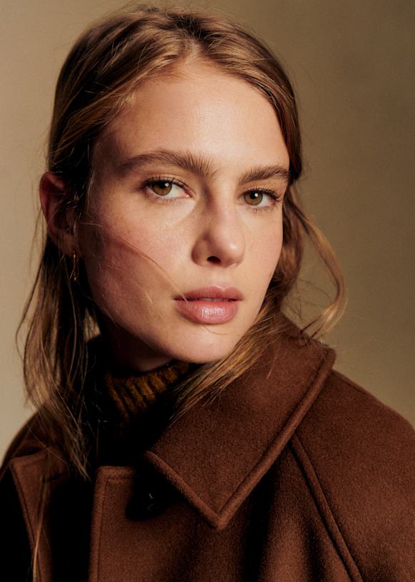 Clyde Coat - Light Beige - Organic Cotton - Sézane