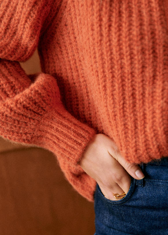 Emile Cardigan - Red - Alpaca - Sézane