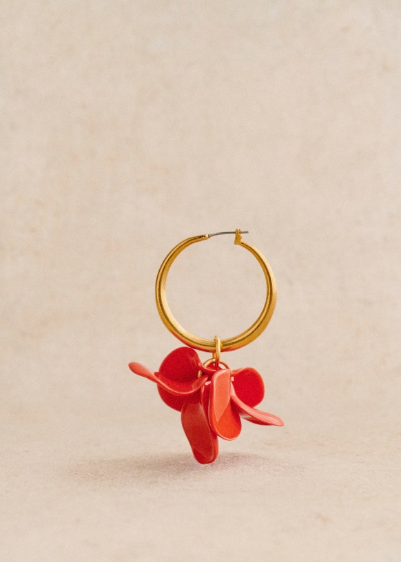 Flora Hoops - Carmine Red - Resin - Sézane