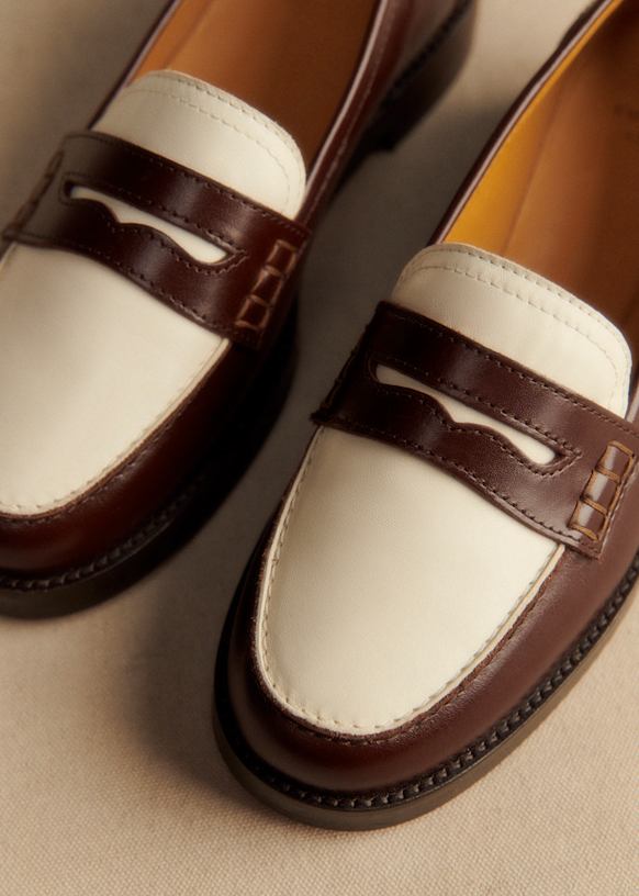 Andrea Loafers - Black Crocodile Print - Bovine leather - Sézane