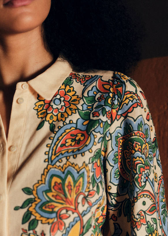 Claudio Shirt - Riola Print - Linen - Sézane