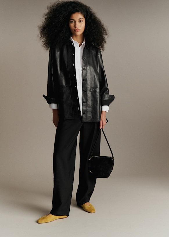 Will Jacket - Black Leather - Lamb leather - Sézane