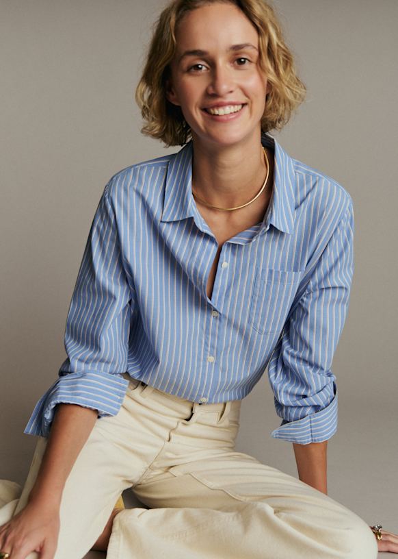 Tomboy Shirt - White - Organic Cotton - Sézane