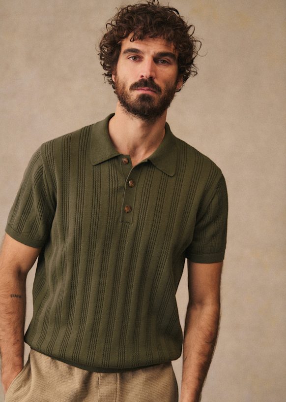 Rio Knit Polo - Light Olive Green - Organic cotton - organic