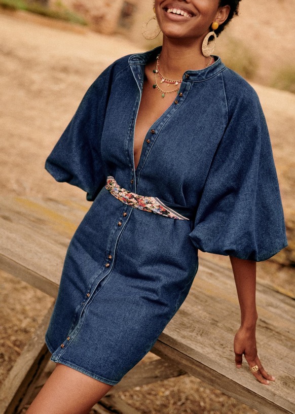 Sezane denim dress clearance