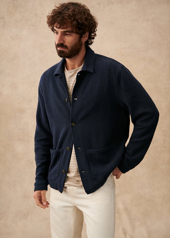 Irwin Jacket - Steel Blue - Linen - Sézane