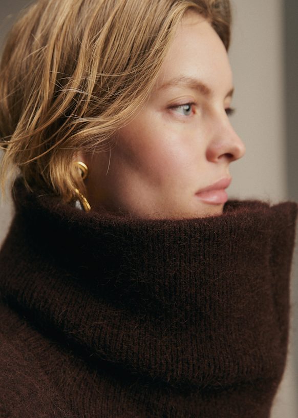 Isaac Jacket - Dark Chocolate - Kid mohair - Sézane