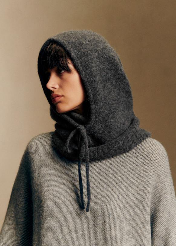 Come バラクラバ - チャコールグレー - ベビーアルパカ - Sézane