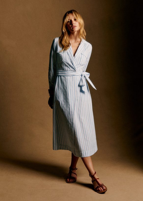 Tomboy Shirt - Ecru / Camel stripes - Organic Cotton - Sézane