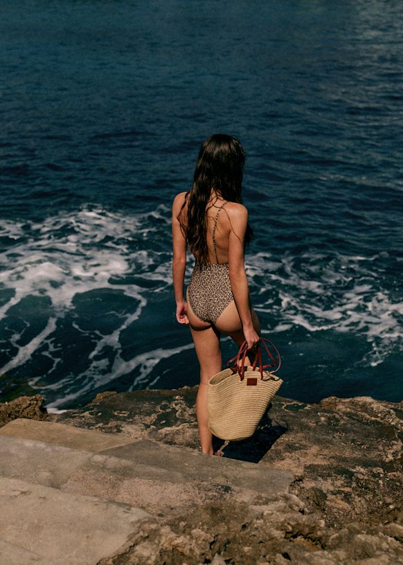 Octavia Swimsuit - Sézane x Ysé - Leopard Beige - Polyamide - Sézane