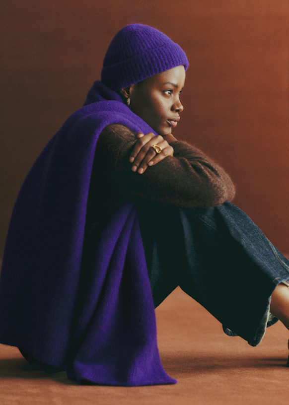 Paul ビーニー帽 - パープル - ベビーアルパカ - Sézane