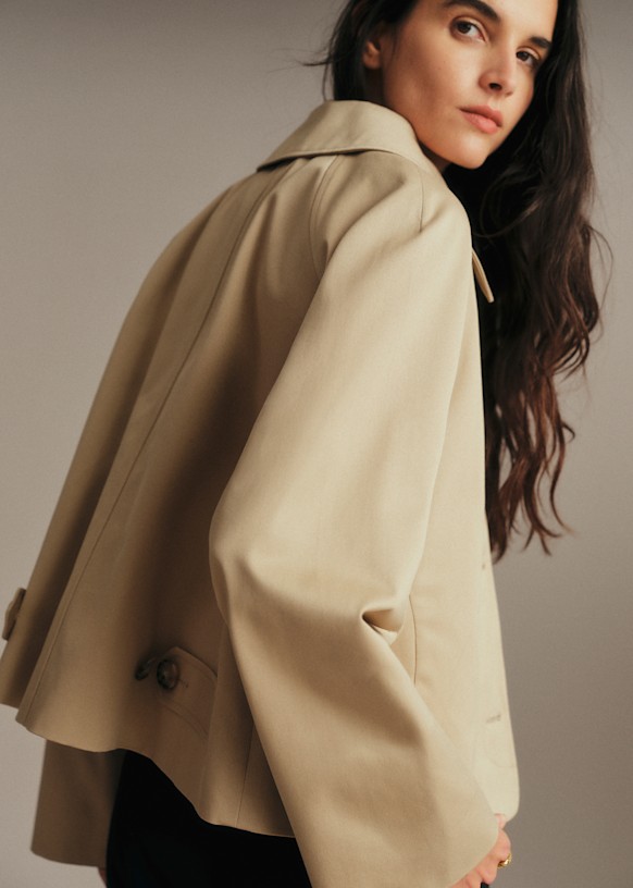Sezane Bobby Jacket セザンヌのジャケットライトベージュ34M Bobby Jacket - Camel - Organic cotton - organic textile - Sézane