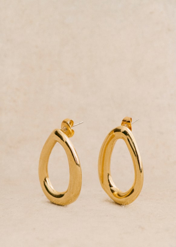 Lou Earrings Gold Recycled brass Sézane