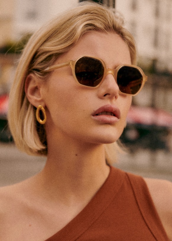 【Sezane】抜け感×知的さRitaのブラウンサングラス Rita sunglasses - Brown - Sézane