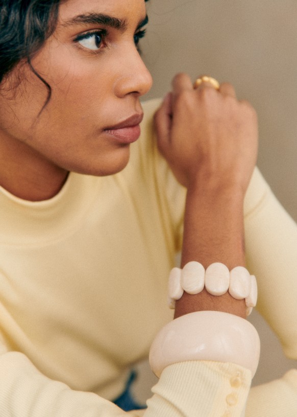 Amandine Bracelet - Ecru - Resin - Sézane