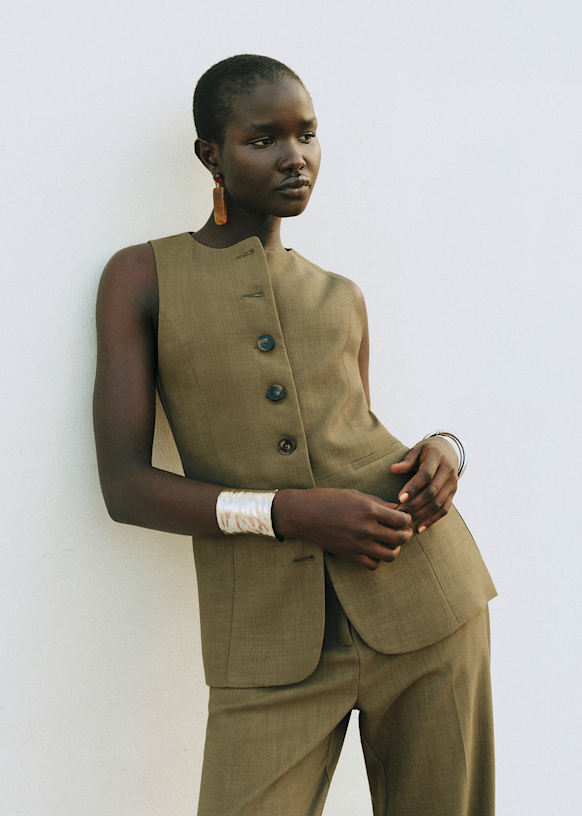 Veste Redo - Kaki - Viscose ECOVERO™ LENZING™ - Sézane