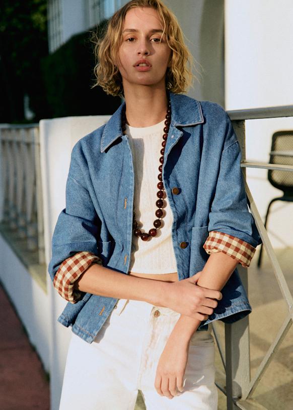 Mia Jacket - Denim Blue - Organic cotton - organic textile - Sézane