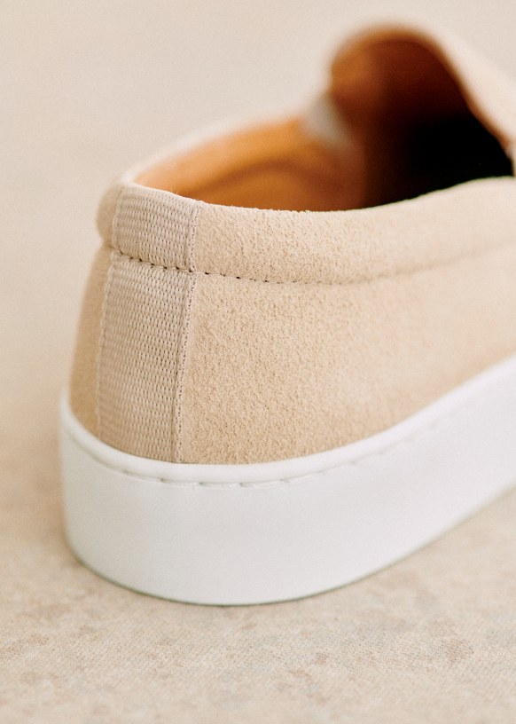Beige slip on trainers store