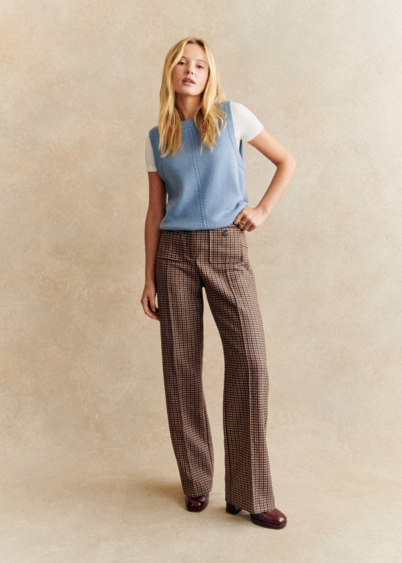 Dan Trousers - Check - Wool - Sézane