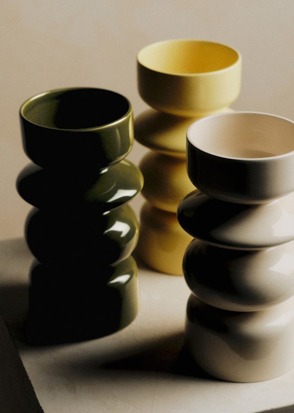 Romie Objetti Vase - Large Model - Yellow - Ceramic - Sézane