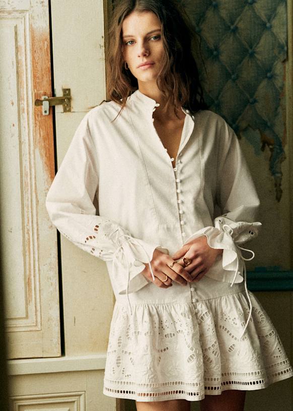 Robe Odette - Ecru - Coton Biologique - Sézane