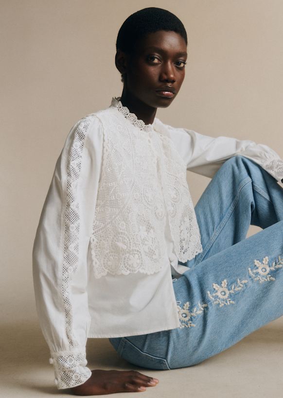 Beryl シャツ - Sézane x SEA NY - エクリュ - オーガニックコットン