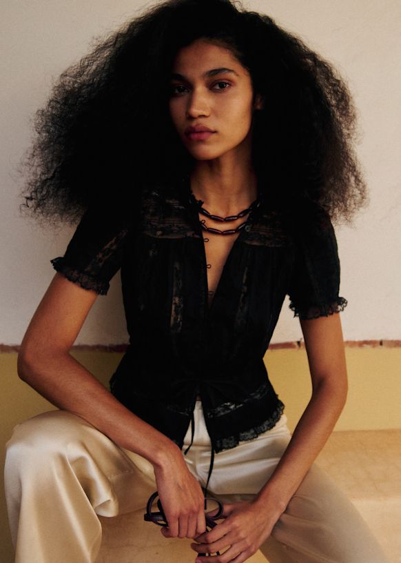 Shenali Shirt - Black - Organic Cotton - Sézane