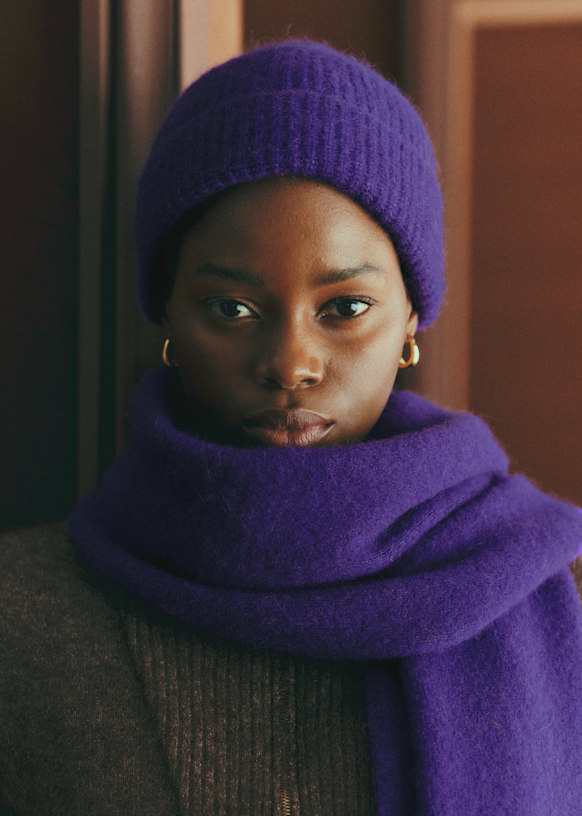 Marianne Scarf - Navy - Baby Alpaca - Sézane