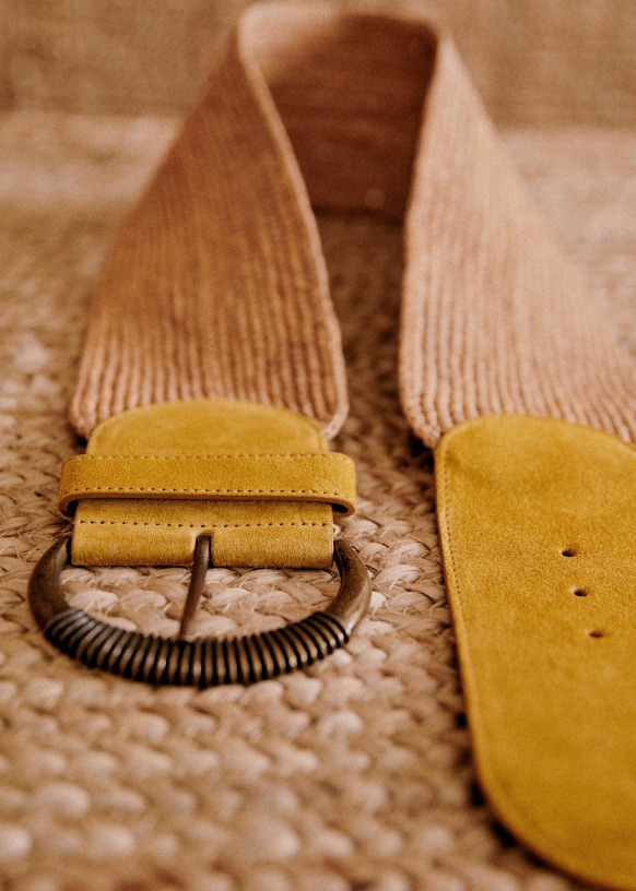 Carlie Belt - Sage - Raffia - Sézane display picture 1