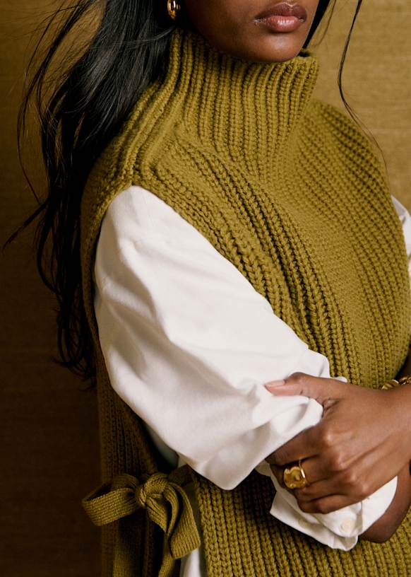 Alexandre Jumper - Dark Taupe - Merino Wool - Sézane