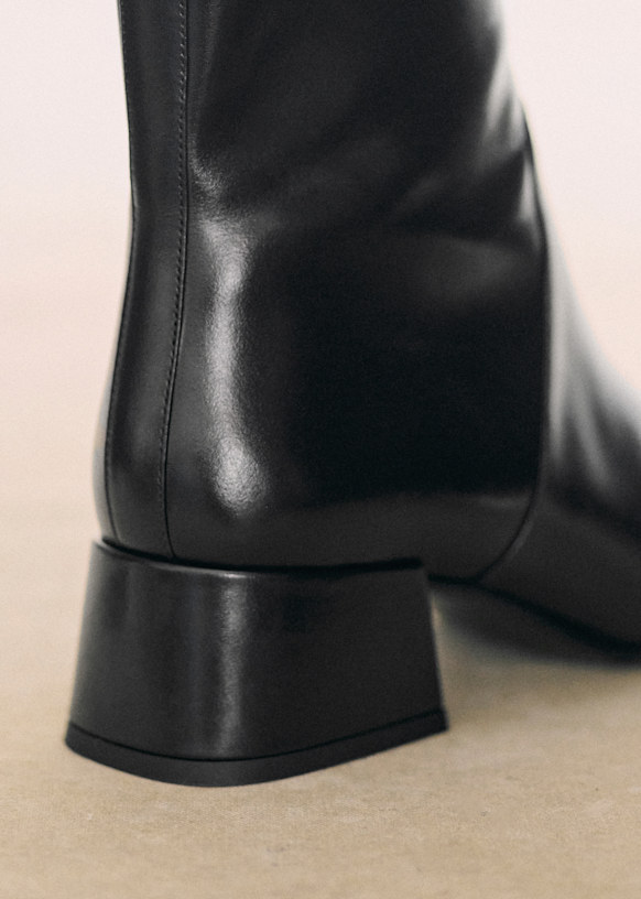 Paulette Low Boots Sezane Patent Khaki 35 Woman