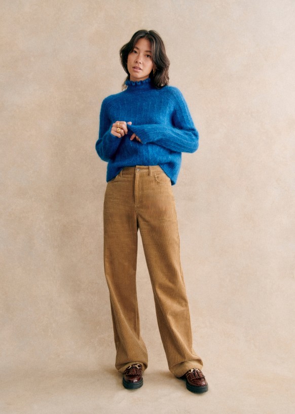 The Wide Leg Trousers - Light Blue - Organic cotton - organic textile -  Sézane