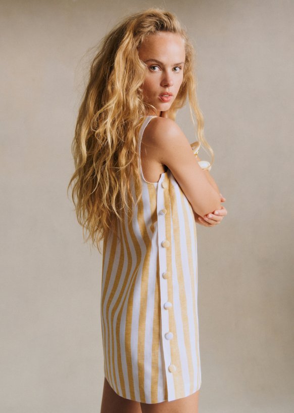 Nicila Dress - Vintage stripes - Linen - Sézane
